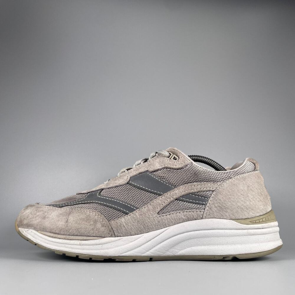 SAS Journey Mesh Men's 11.5 Grey Suede Comfort Walking Shoes Casual Sneakers GUC